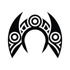 Tribal Harmony Arc Icon Vector Illustration
