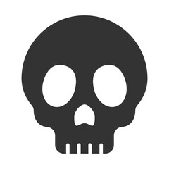 Skull Icon Glyph Style. Vector Illustration Design