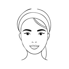 Woman Portrait Line Art Hairstyle Hair Accessorie