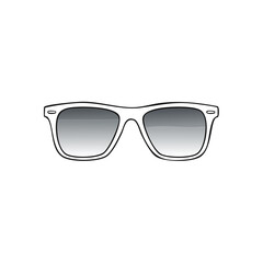 Fototapeta premium Sunglasses illustration with white frames and gradient lenses