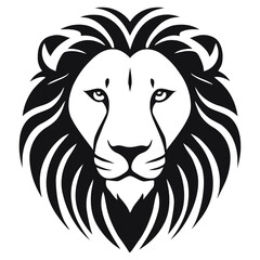 Dramatic lion head vector bold contrast for film festival branding movie poster art and cinematic themes