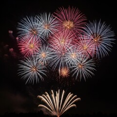 Spectacular Fourth of July Fireworks Display Lighting Up the Night Sky