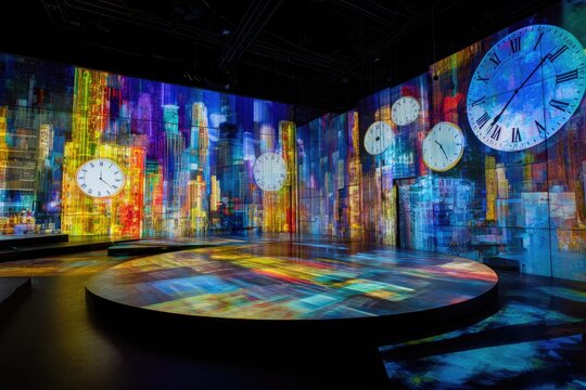 Digital cityscape projection