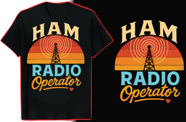 Obraz premium Ham Radio T-Shirt Design | Amateur Radio Operator Retro