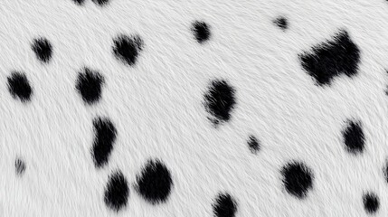 ダルメシアン柄の白黒斑点模様 毛皮テクスチャ フェイクラグ 背景素材