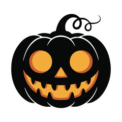 Pumpkin icons. Vector Halloween pumpkin silhouette