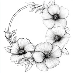 Fototapeta premium Flower sketch