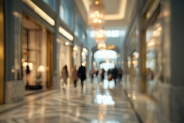 Fototapeta premium Blurred view of a high-end shopping mall
