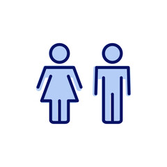 Man and woman icon vector. male and female sign and symbol. Girls and boys