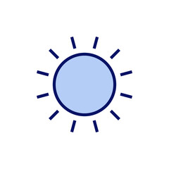 Sun icon vector. Brightness sign and symbol