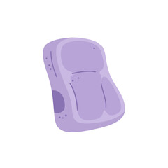 Vector illustration of back support cushion realistic style on white background, ergonomic accessory