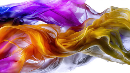 Obraz premium Colorful flowing fabric draped elegantly against a bright background