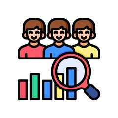 Competitor Analysis lineal color icon