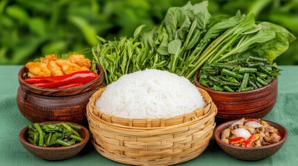 Obraz premium Fresh Ingredients for a Vibrant Asian Cuisine Dish