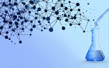 Abstract scientific illustration of a chemical process