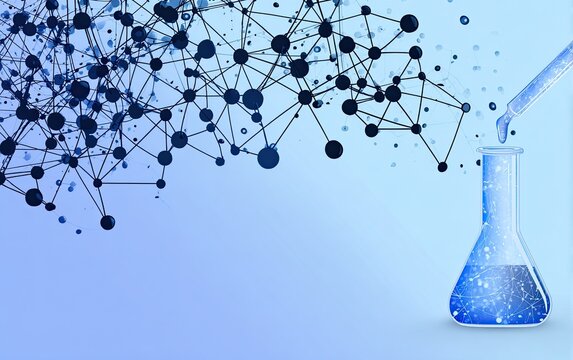 Abstract scientific illustration of a chemical process