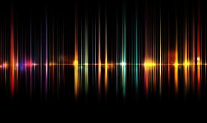 Abstract colorful vertical lines on a dark background