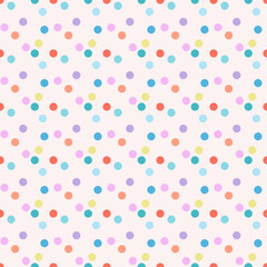 Party Hat Colorful Dots Seamless Repeat
