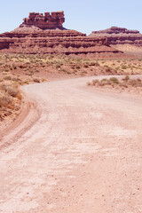 Loney desolate view of Valley of the Gods State Park Utah