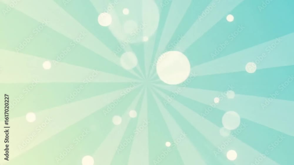 Poster abstract sunburst background with soft pastel colors and glowing bokeh effects.