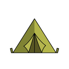 Fototapeta premium Green Camping Tent Vector Illustration.