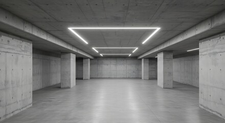 simple clean concrete structure safe basement.