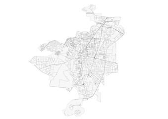 Vector Map of Marijampole's Highways and Road Network