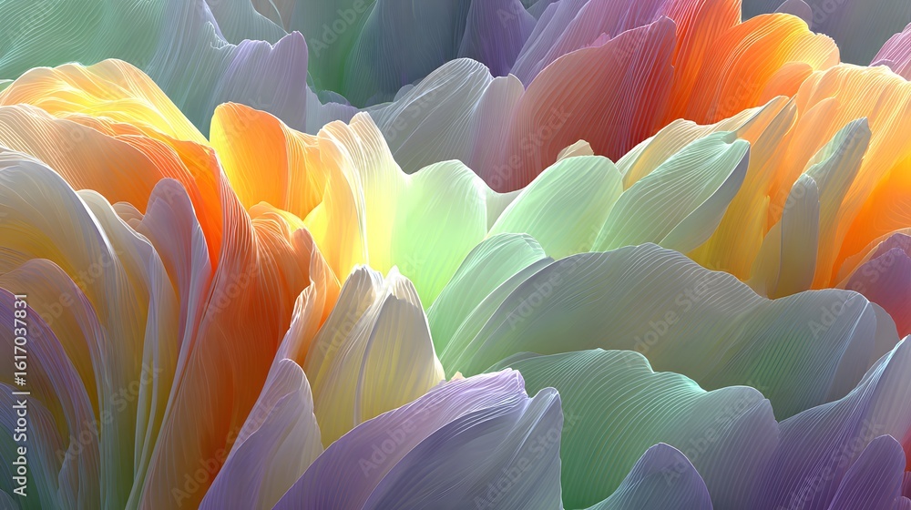 Poster colorful abstract design with textured layers.