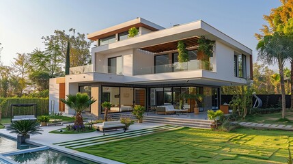 Luxury Modern House with Garden/庭に囲まれた豪華なモダンハウス4