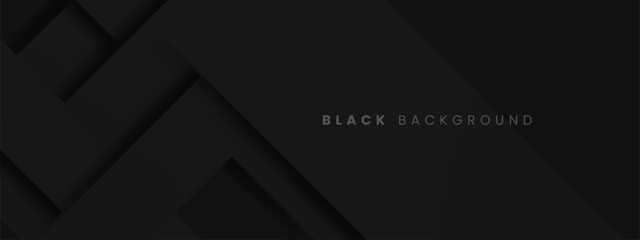 Fototapeta premium Black abstract shape background with dark shadow
