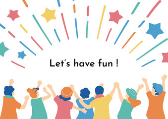 盛り上がる大勢の人達