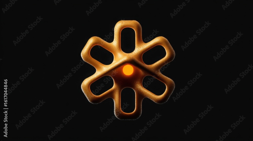 Poster artistic representation of elegant core structure in quantum investment featuring a flower symbolizi
