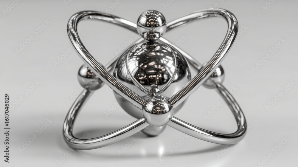 Poster symbolic visualization of a silver quantum proof of work icon representing modern cryptographic syst
