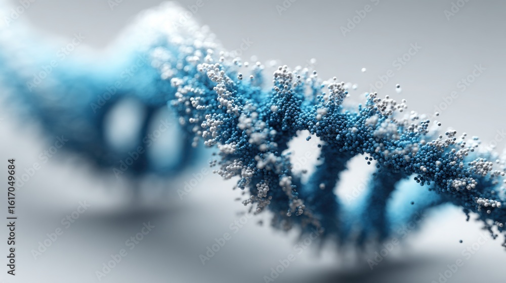 Poster dna helix representation symbolizing team growth and collaborative efforts in a conceptual graphic d