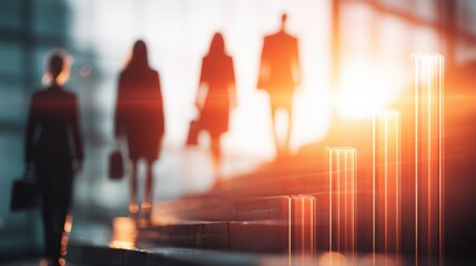 Diverse group of individuals in echelon formation symbolizing team growth and collaborative efforts in business strategies