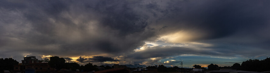 Cloudscape, Colored Clouds at Sunset