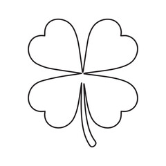 Clover leaf line icon