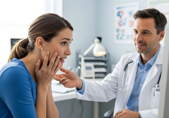 Doctor Consulting Patient in Clinic