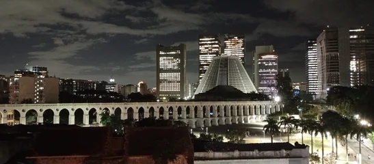 Fotobehang Rio de Janeiro Centro da Cidade do Rio de Janeiro e Arcos da Lapa  © Patrícia