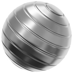 3D Chrome Layered Curve Icon