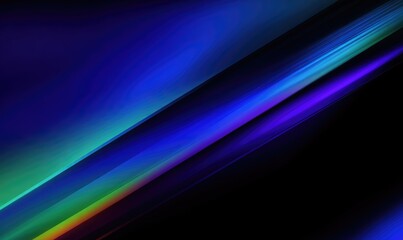 Abstract diagonal lines of vibrant blue, green, and purple light streaks