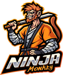 Ninja monkey mascot