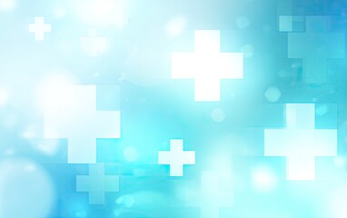 Obraz premium Light blue background with white plus signs