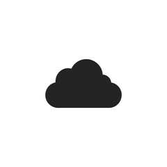 Simple dark gray cloud icon isolated on a white background