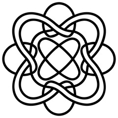 Abstract geometric pattern with bold colors and clean lines