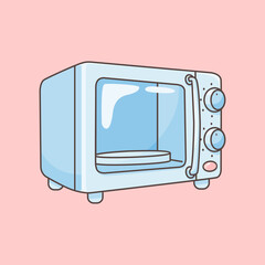 vector microwave illustration template hand drawn