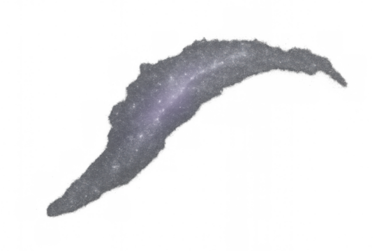 Sparkling cosmic nebula with a shimmering effect, set against a transparent background, showcasing a celestial, mystical atmosphere