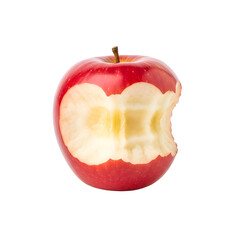 Close-up of a Red Apple with a Bite Taken Out