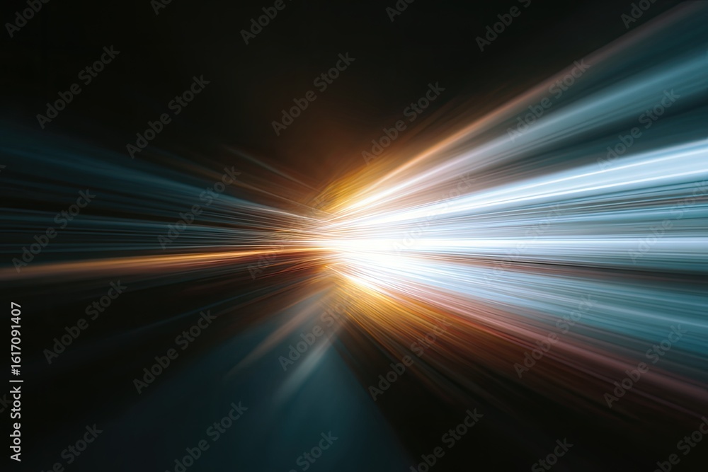 Poster abstract speed lines radiating from a central point