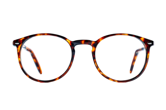 Round tortoise shell eyeglasses
